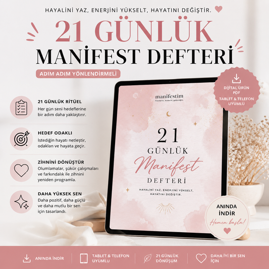 21 Günlük Manifest Defteri —Dijital Defter